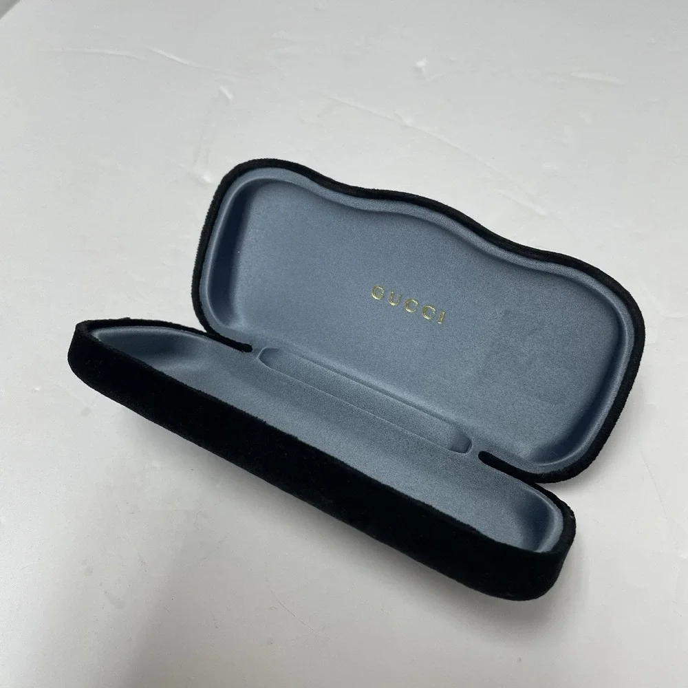 Gucci SunGlasses Black Velours Hard Clamshell Eyeglasses Logo Replacement Only